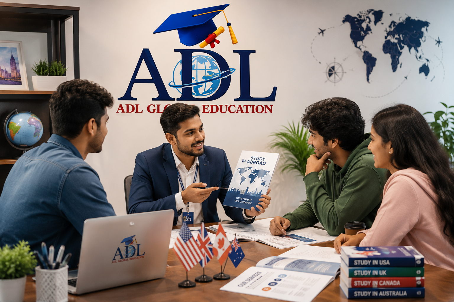 Students studying abroad